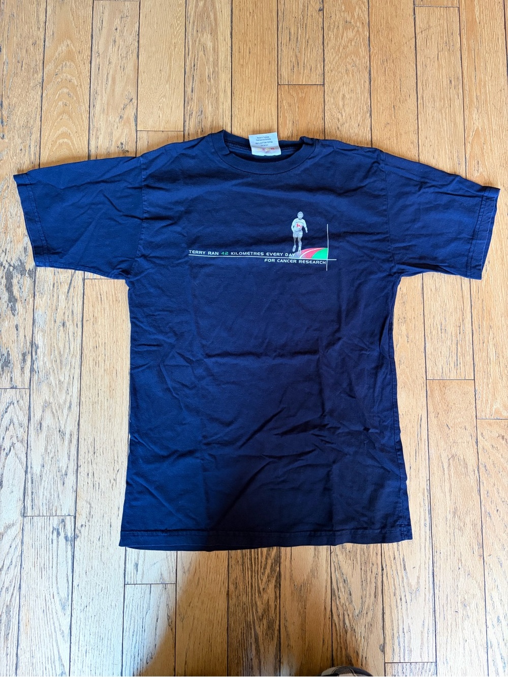 Official Vintage Terry Fox Marathon of Hope T-Shirt - Size Medium